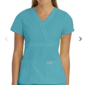 Grey's Anatomy Women's Mock Wrap Scrub Top XS